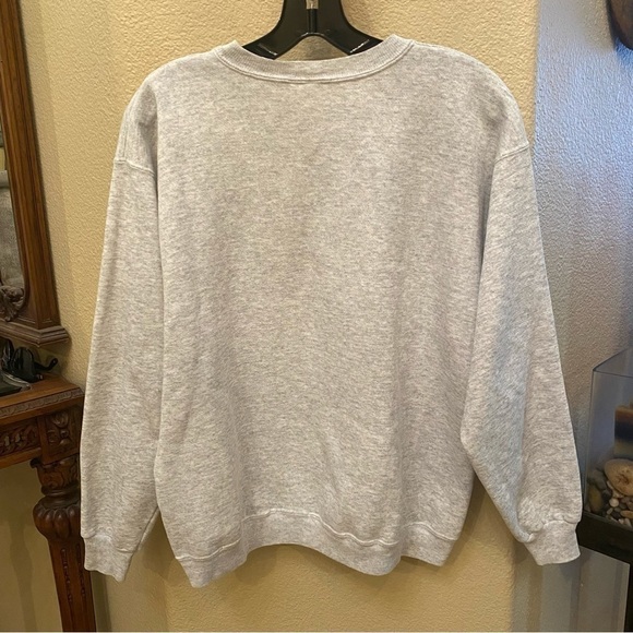USA Embroidery Light Gray Sweatshirt-Unisex-Fit like size Small - Picture 5 of 5